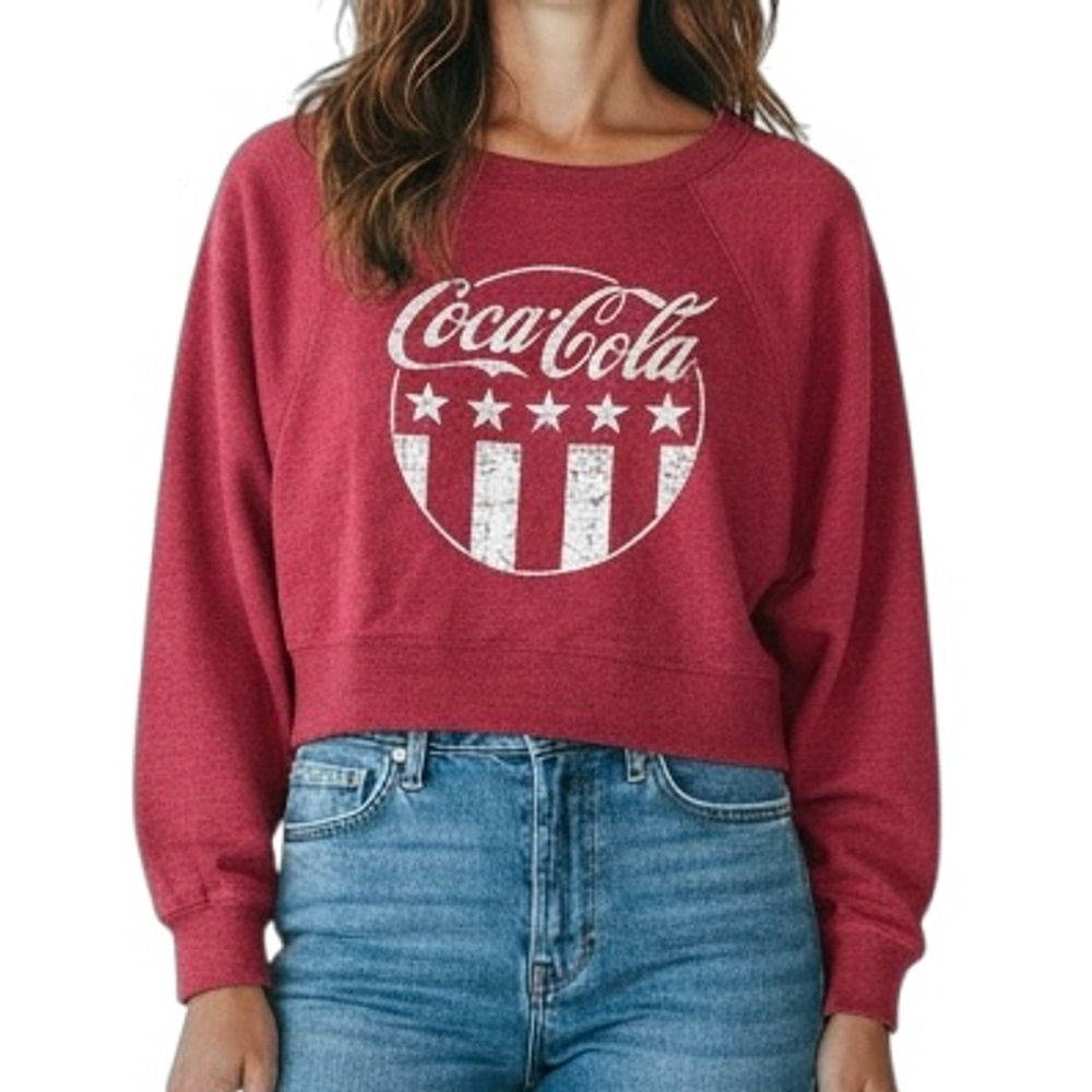 Coca-Cola x Chasor Cropped Graphic Sweatshirt Small